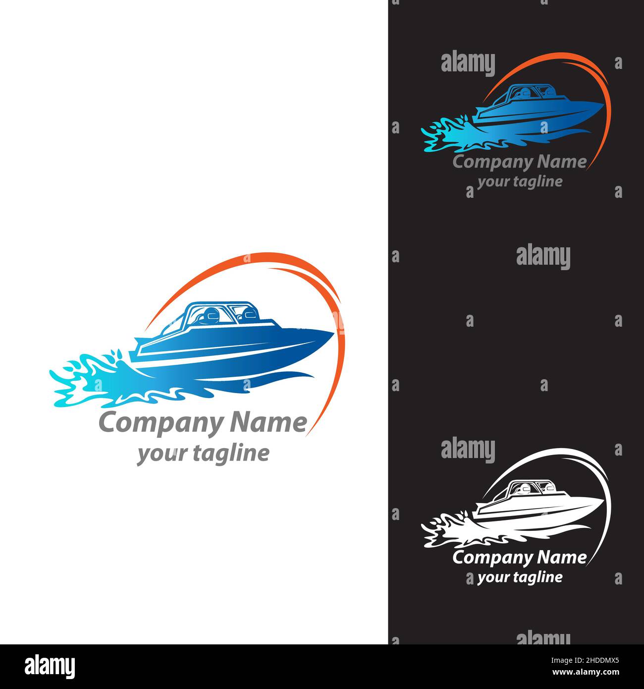 Couple vitesse de conduite bateau, illustration vectorielle isolée colorée.EPS 10 Illustration de Vecteur