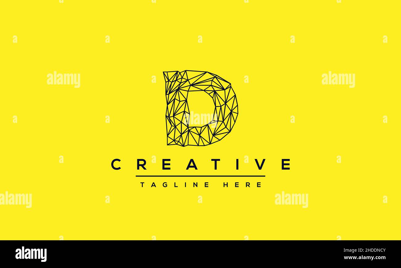 Design moderne et créatif avec logo D, icône vectorielle minimaliste basée sur D DD initial Illustration de Vecteur