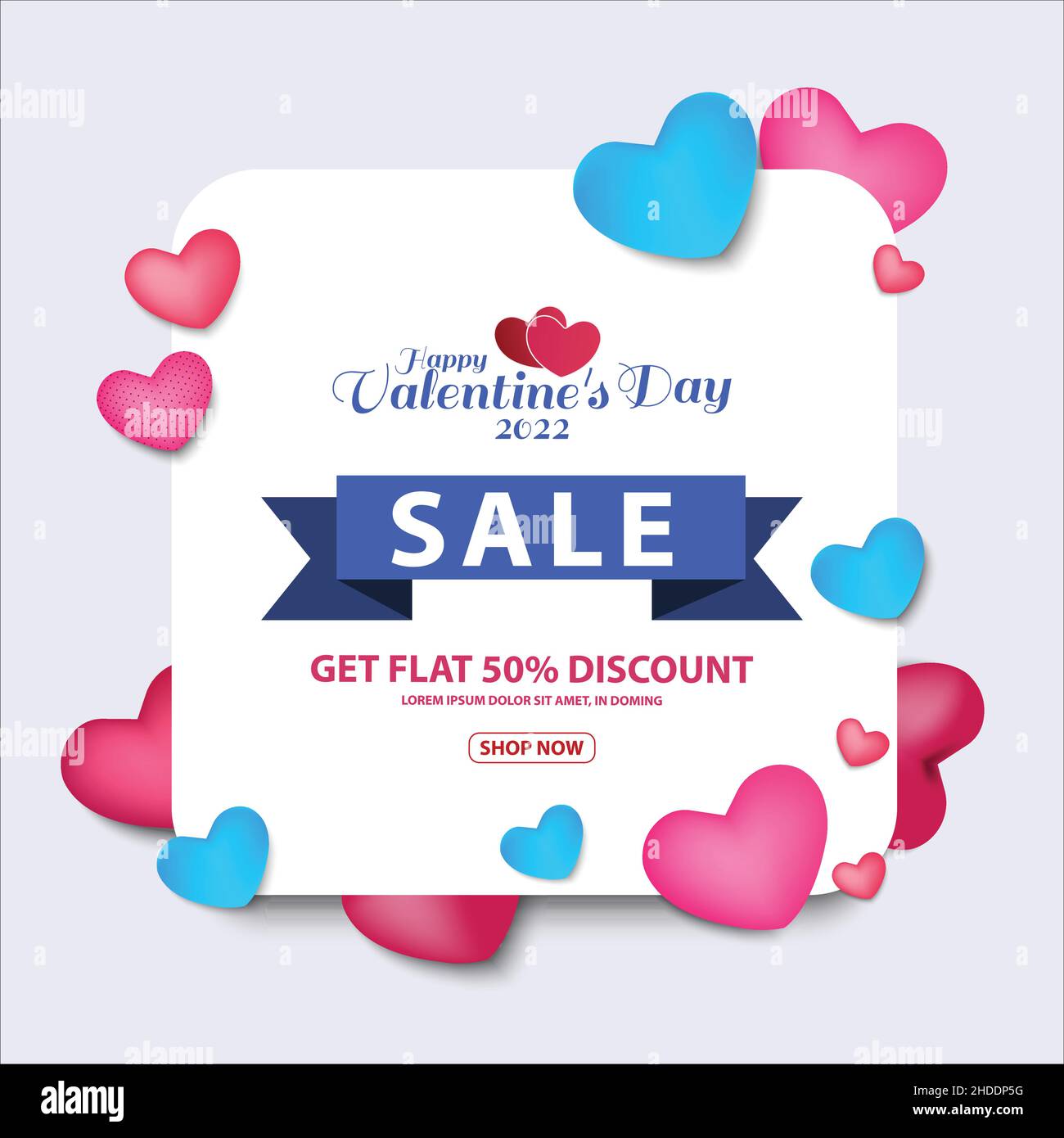 Promotion de vente de bandeaux Web de la Saint-Valentin.Illustration vectorielle Illustration de Vecteur