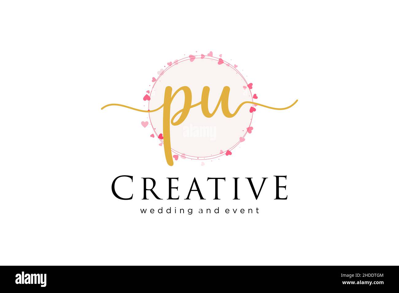 Logo pu féminin.Utilisable pour le logo pour la mode, la photographie, le mariage, la beauté, les affaires.Elément de modèle de logo Flat Vector. Illustration de Vecteur