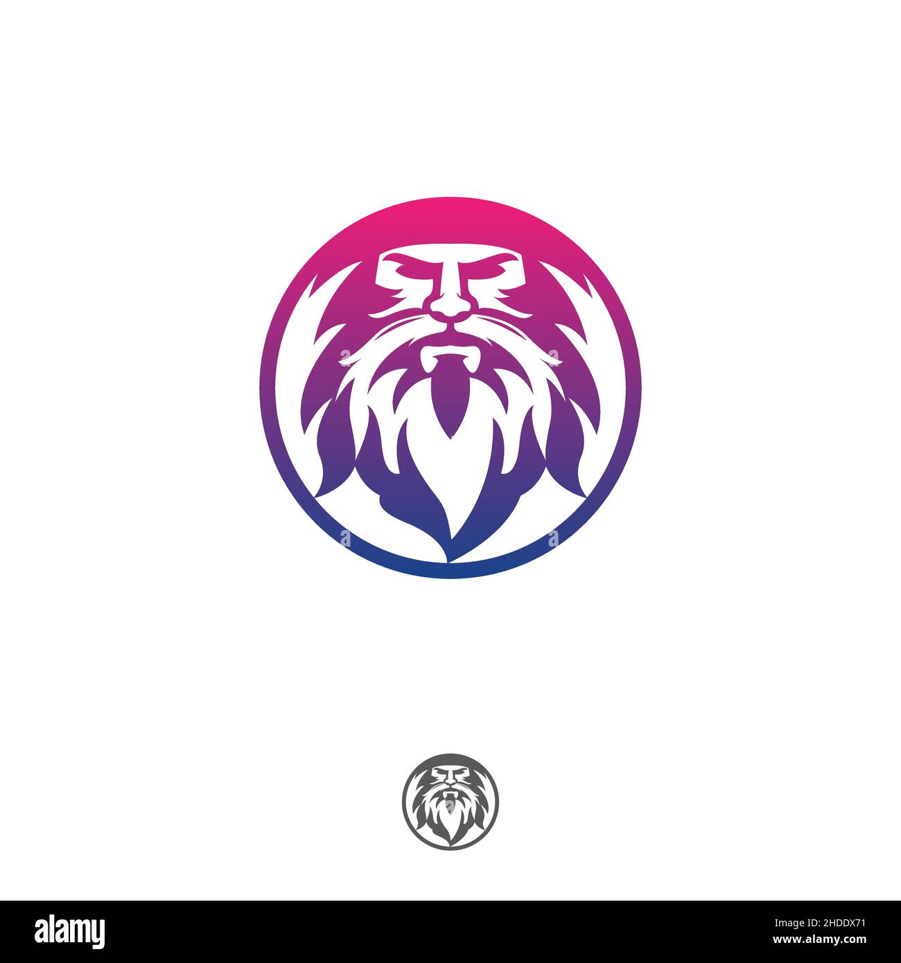 Wizard face Mage eSports Mascot logo pour Team, Personal, Community ou Club logo.EPS 10 Illustration de Vecteur