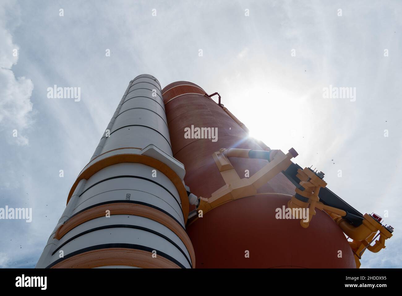 navette spatiale avec fusée d'appoint Banque D'Images