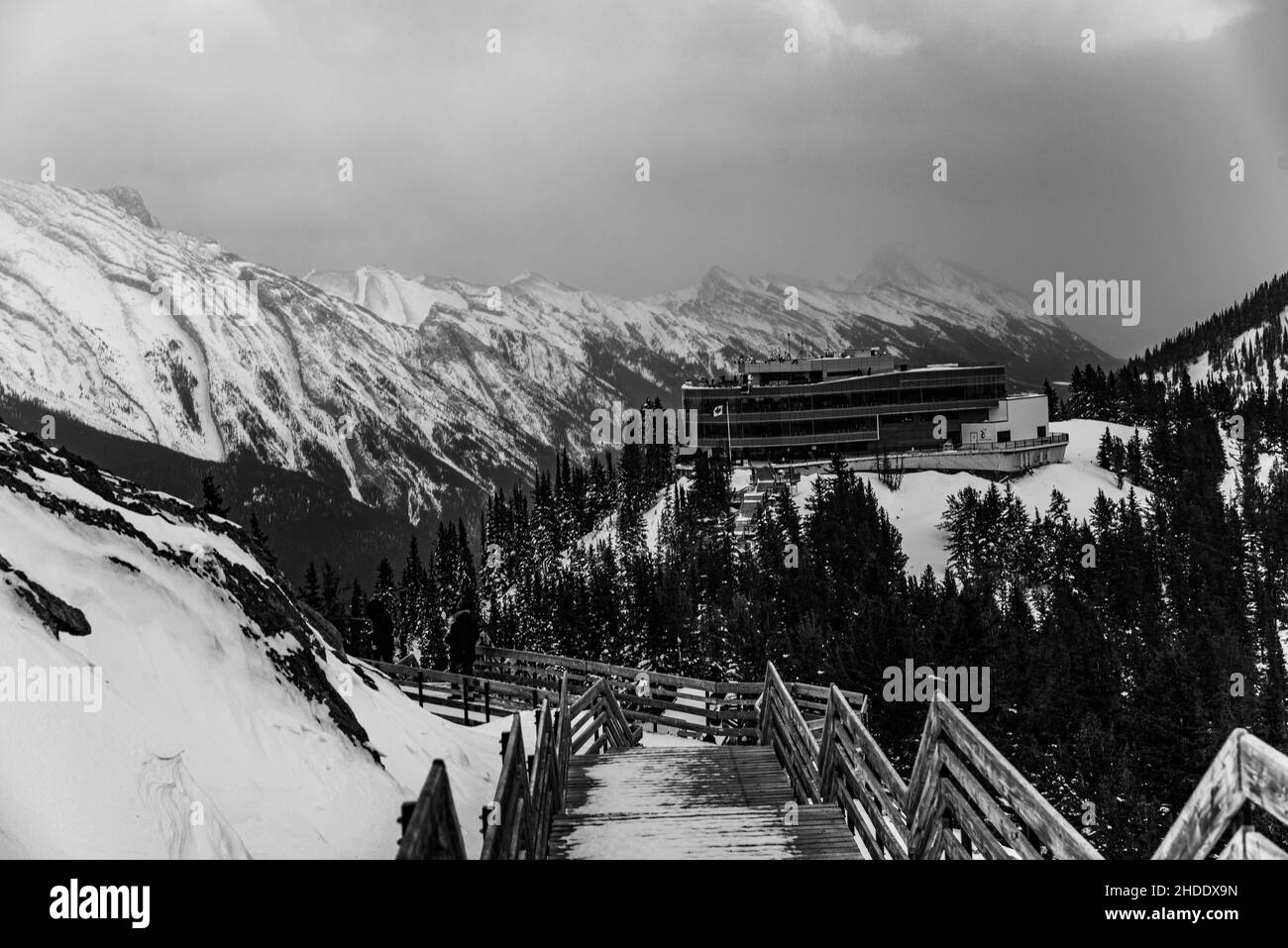 Banff, Canada - 21 2021 décembre : vue panoramique du sentier du mont Sulphur à Banff, en Alberta Banque D'Images