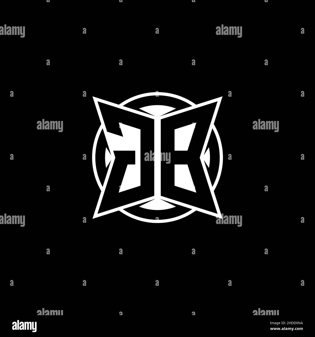 Lettre du logo du Monogramme GB au design simple et moderne.Logo rond monogramme. Illustration de Vecteur