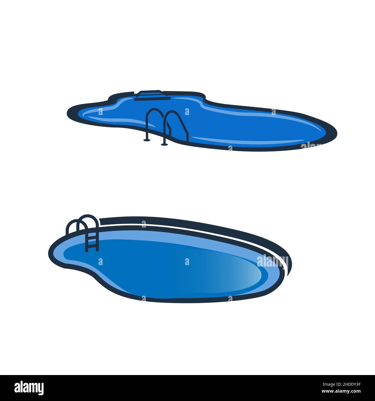 Service de piscine, design de logo aqua vector.EPS 10 Illustration de Vecteur