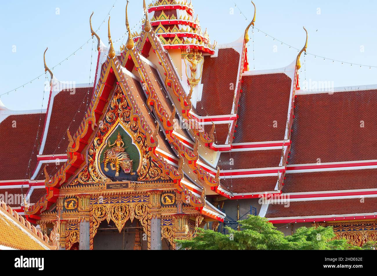 Wat Mongkhon Khothawat à Klong Dan, province de Samut Prakan en Thaïlande Banque D'Images