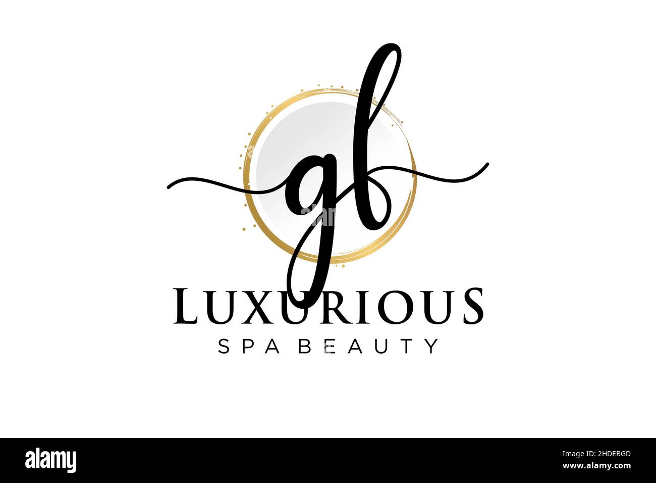 Logo GF féminin initial.Utilisable pour le logo pour la mode, la photographie, le mariage, la beauté, les affaires.Modèle de conception de logo Flat Vector . Illustration de Vecteur
