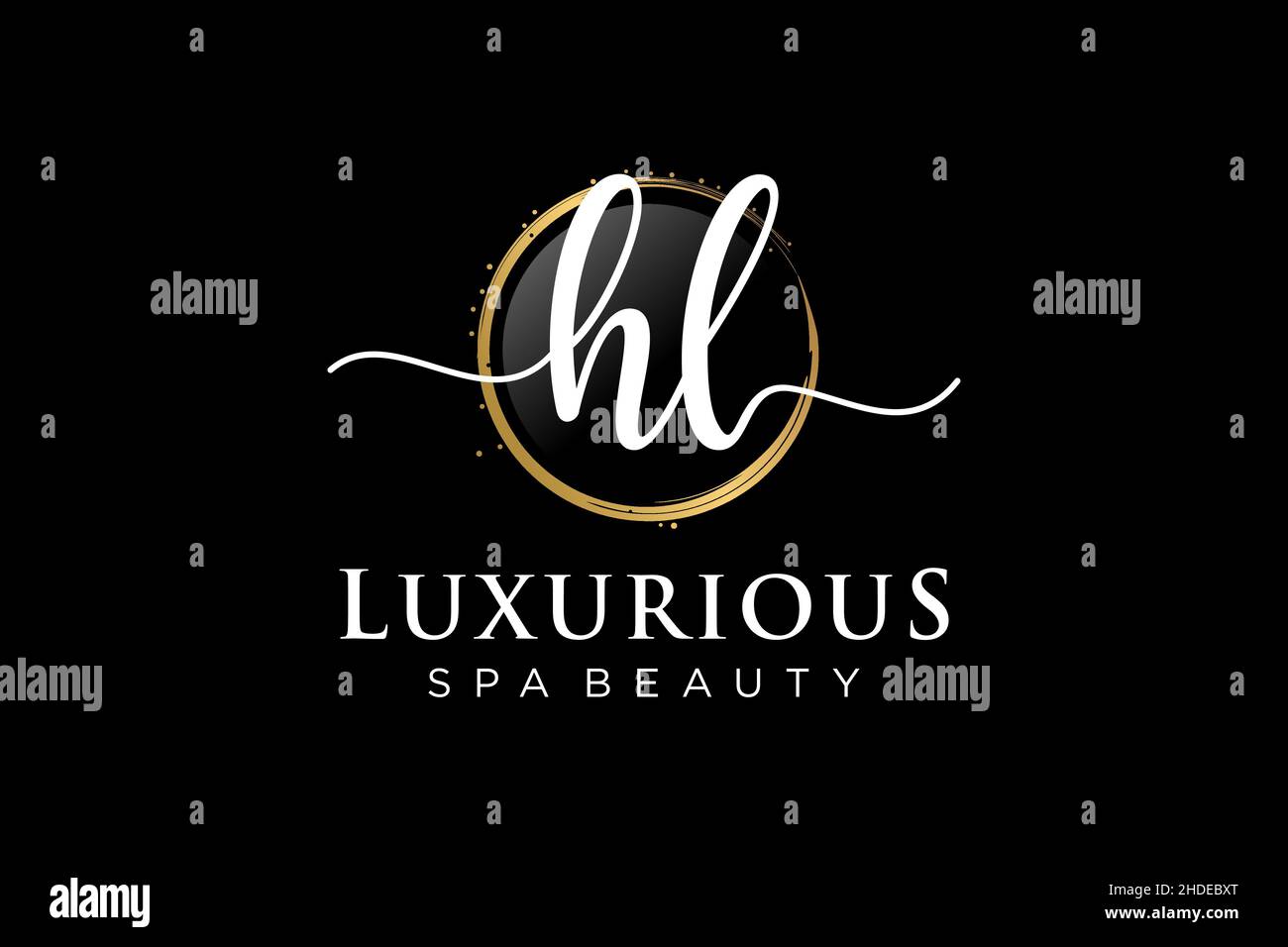 Logo HL féminin initial.Utilisable pour le logo pour la mode, la photographie, le mariage, la beauté, les affaires.Modèle de conception de logo Flat Vector . Illustration de Vecteur