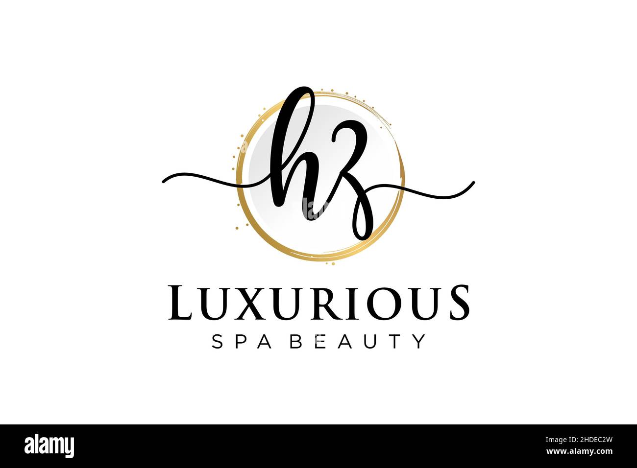 Logo Hz féminin initial.Utilisable pour le logo pour la mode, la photographie, le mariage, la beauté, les affaires.Modèle de conception de logo Flat Vector . Illustration de Vecteur