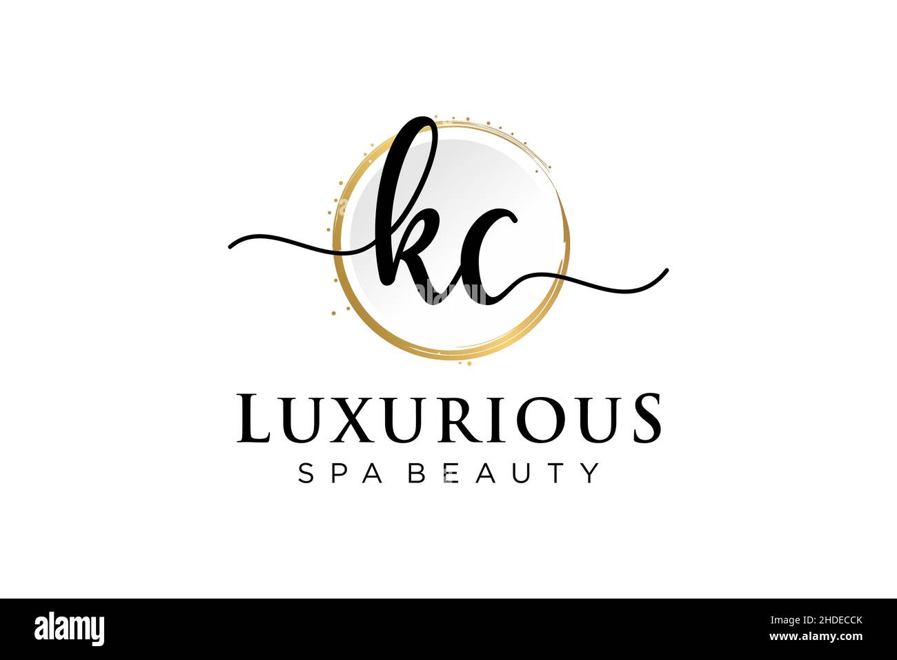 Logo KC féminin initial.Utilisable pour le logo pour la mode, la photographie, le mariage, la beauté, les affaires.Modèle de conception de logo Flat Vector . Illustration de Vecteur