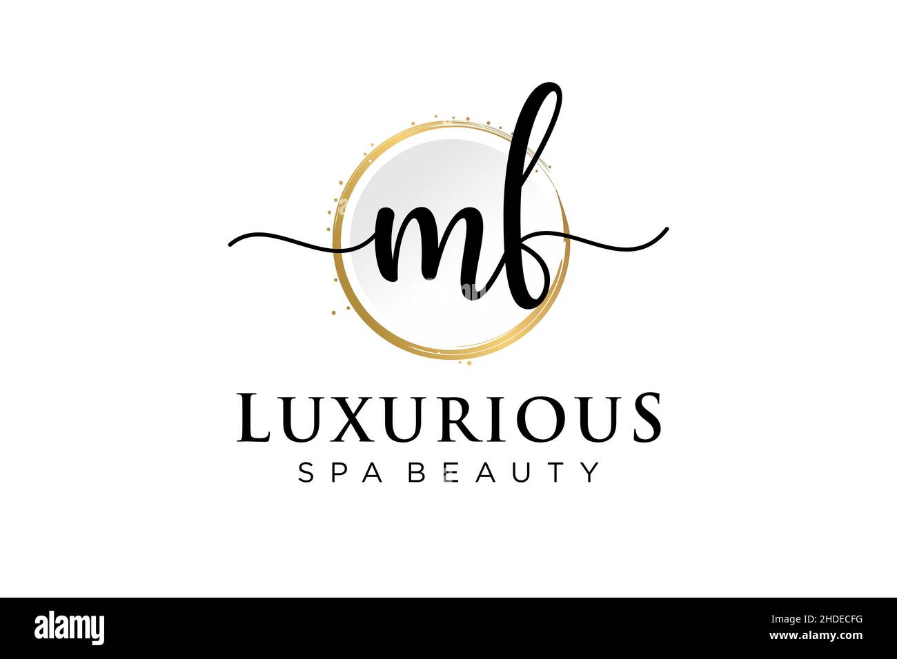 Logo MF féminin initial.Utilisable pour le logo pour la mode, la photographie, le mariage, la beauté, les affaires.Modèle de conception de logo Flat Vector . Illustration de Vecteur
