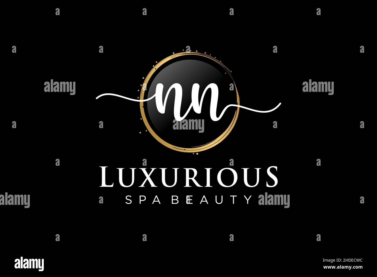 Logo NN féminin initial.Utilisable pour le logo pour la mode, la photographie, le mariage, la beauté, les affaires.Modèle de conception de logo Flat Vector . Illustration de Vecteur