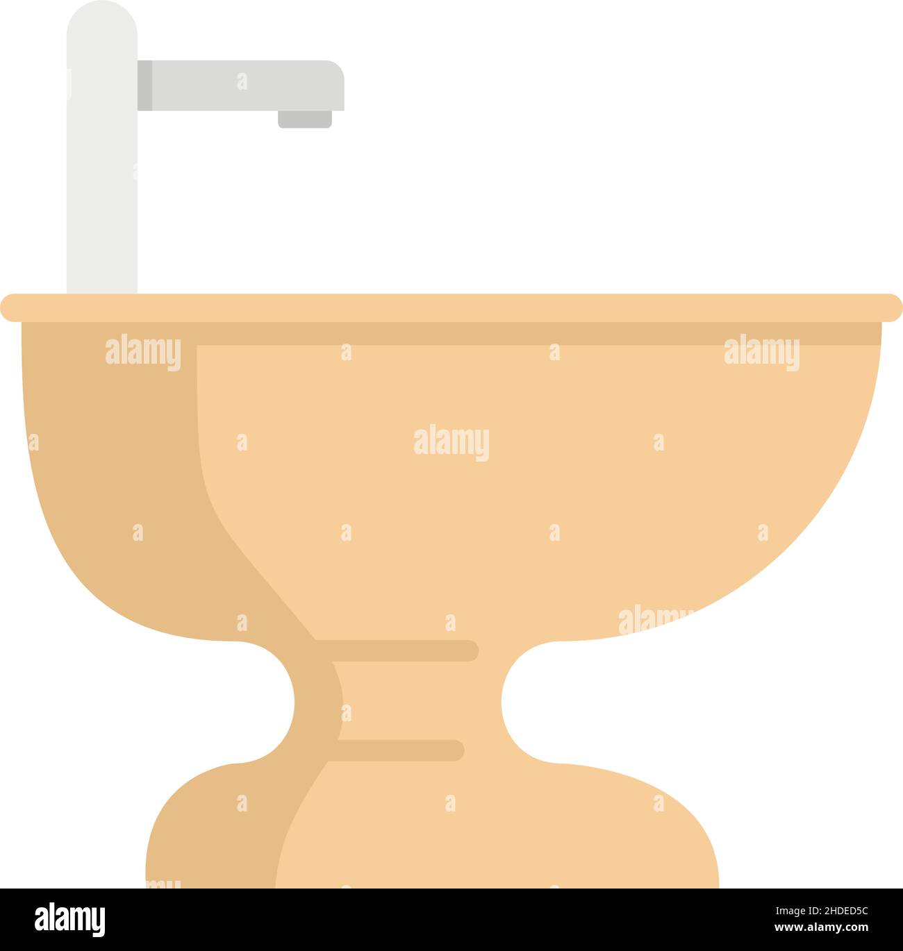 Icône bidet dans la salle de bains.Illustration plate de l'icône de vecteur de bidet de salle de bains isolée sur fond blanc Illustration de Vecteur