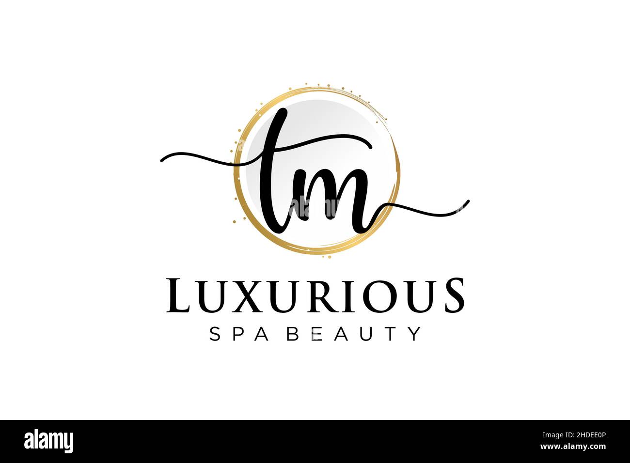 Logo initial TM féminin.Utilisable pour le logo pour la mode, la photographie, le mariage, la beauté, les affaires.Modèle de conception de logo Flat Vector . Illustration de Vecteur