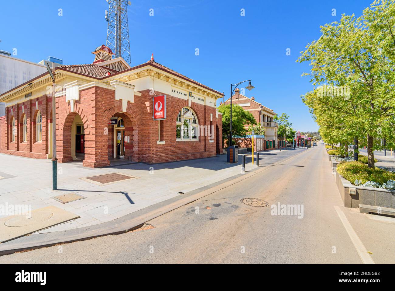 Bureau de poste de Katanning le long de Clive St, construit dans Federation Free style, dans la ville rurale de Katanning, Australie occidentale, Australie Banque D'Images