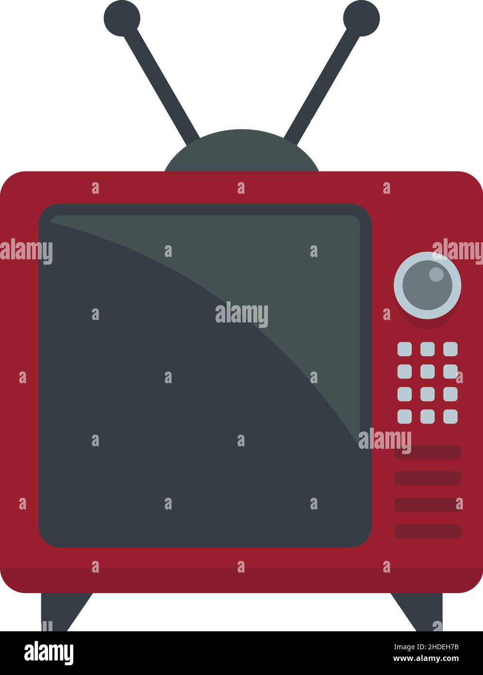 Icône TV Set.Illustration plate de l'icône vecteur du téléviseur isolée sur fond blanc Illustration de Vecteur
