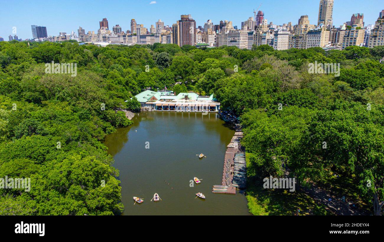 The Loeb Boathouse, Central Park, Manhattan, New York City, NY Banque D'Images
