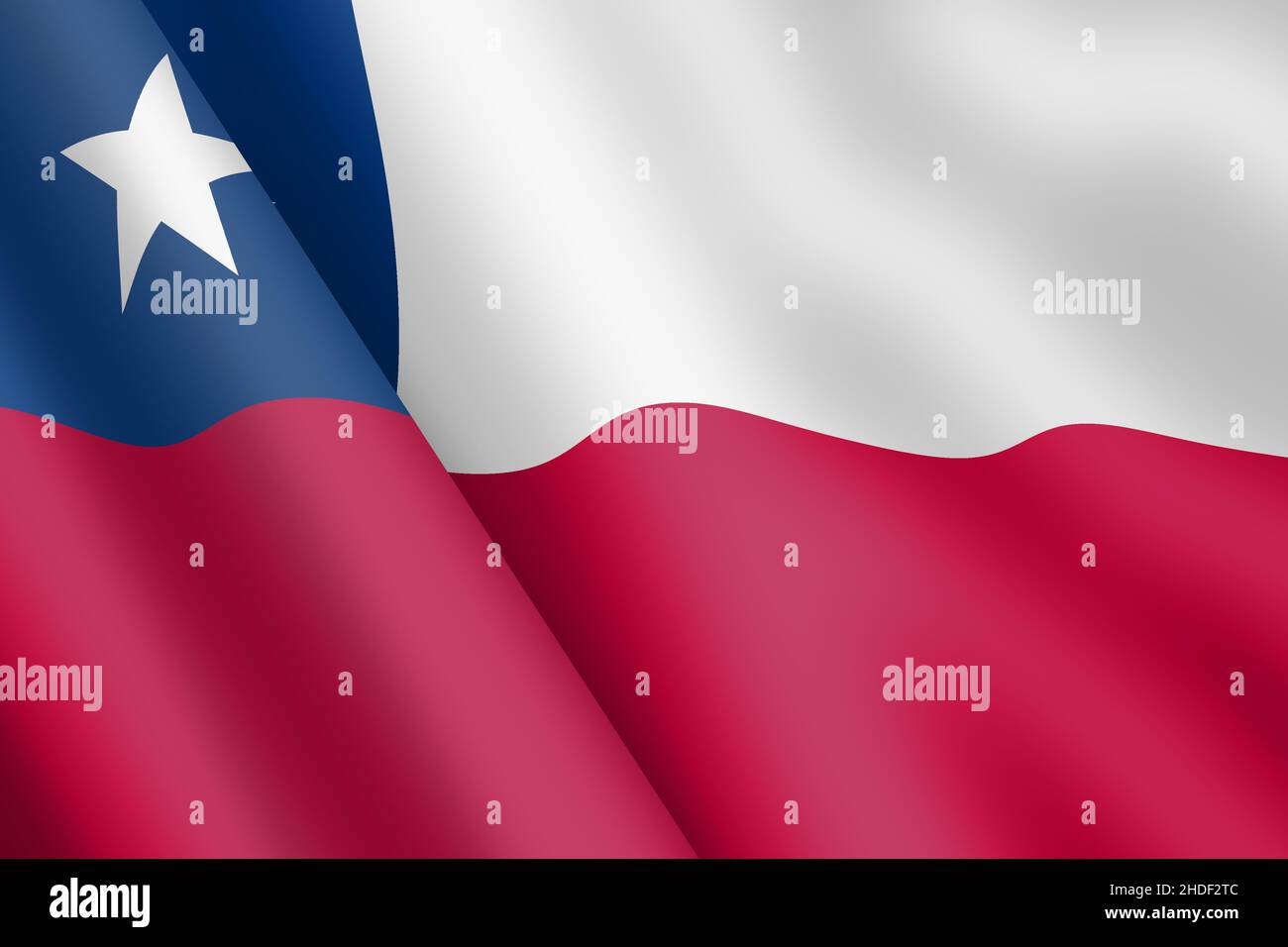 Chili Waging drapeau 3D illustration ondulation du vent Banque D'Images