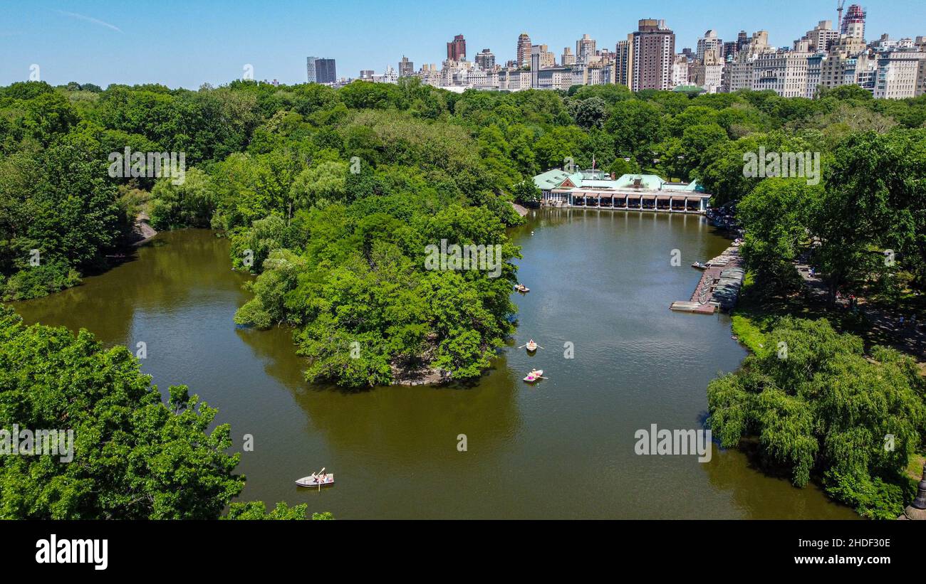 The Loeb Boathouse, Central Park, Manhattan, New York City, NY Banque D'Images