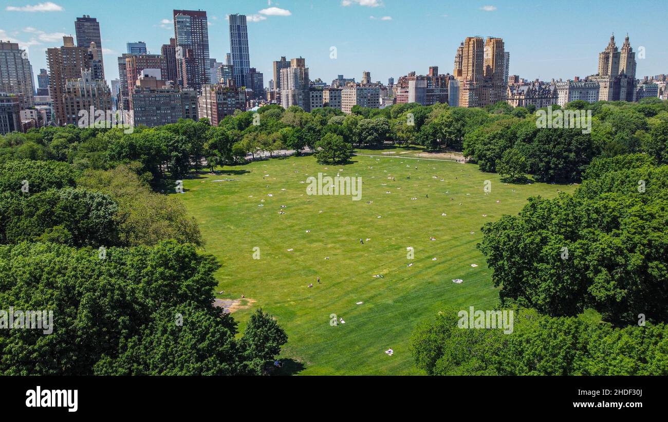 Sheep Meadow, Central Park, Manhattan, New York Banque D'Images
