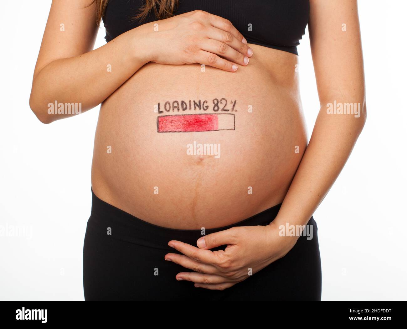 grossesse, peinture corporelle, prégnants Banque D'Images