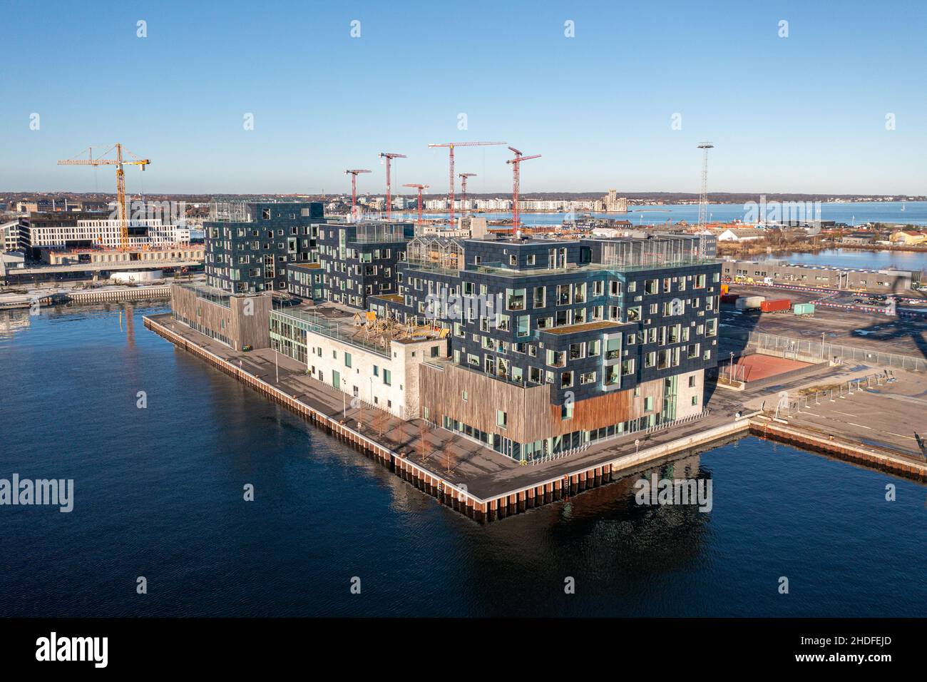 Vue sur l'école internationale de Copenhague Banque D'Images