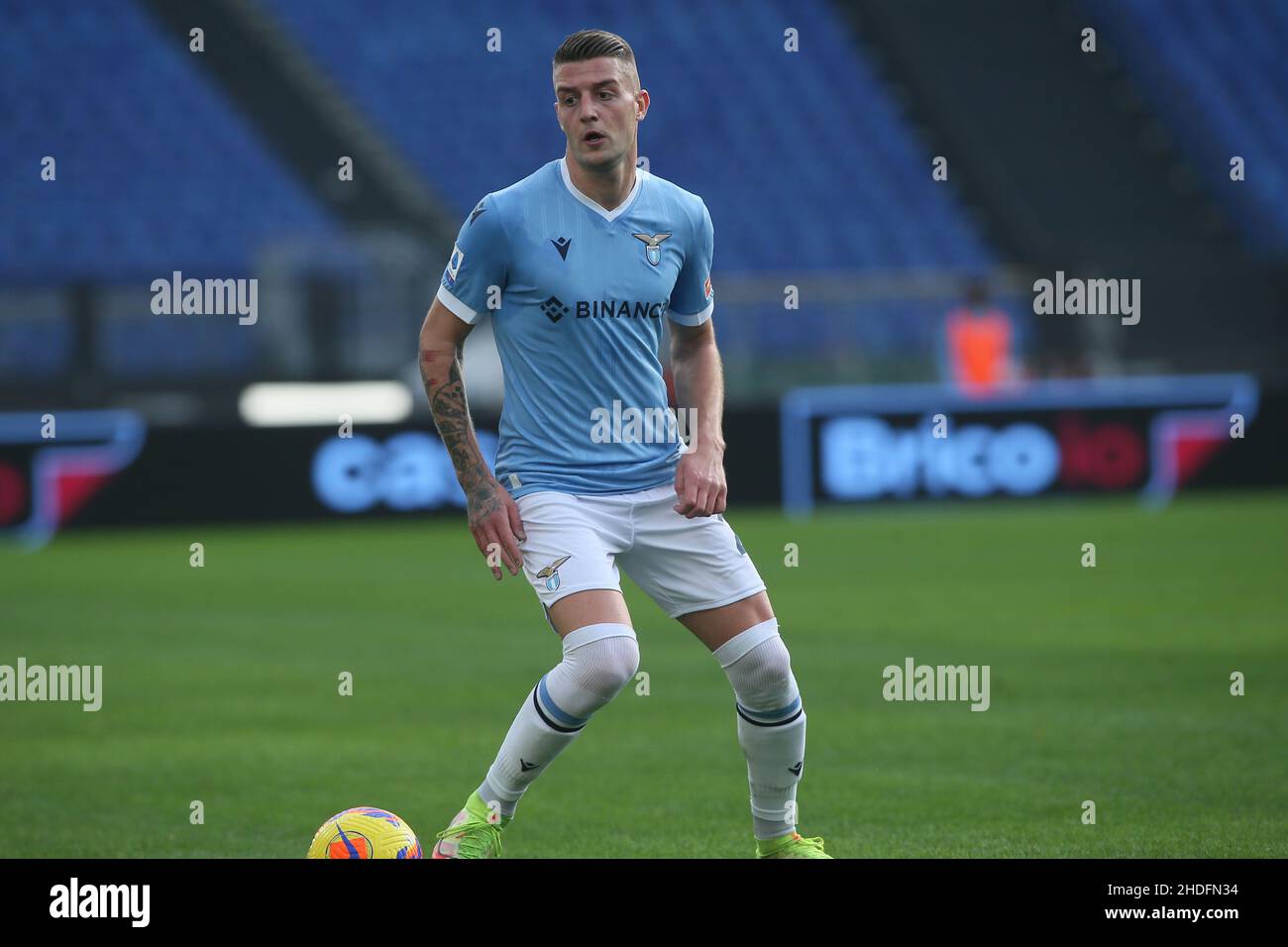 ROME, Italie - 06.01.2022: MILINKOVIC SAVIC (LATIUM) en action pendant la série italienne Un match de football entre SS LAZIO VS EMPOLI au stade olympique de Rome. Banque D'Images