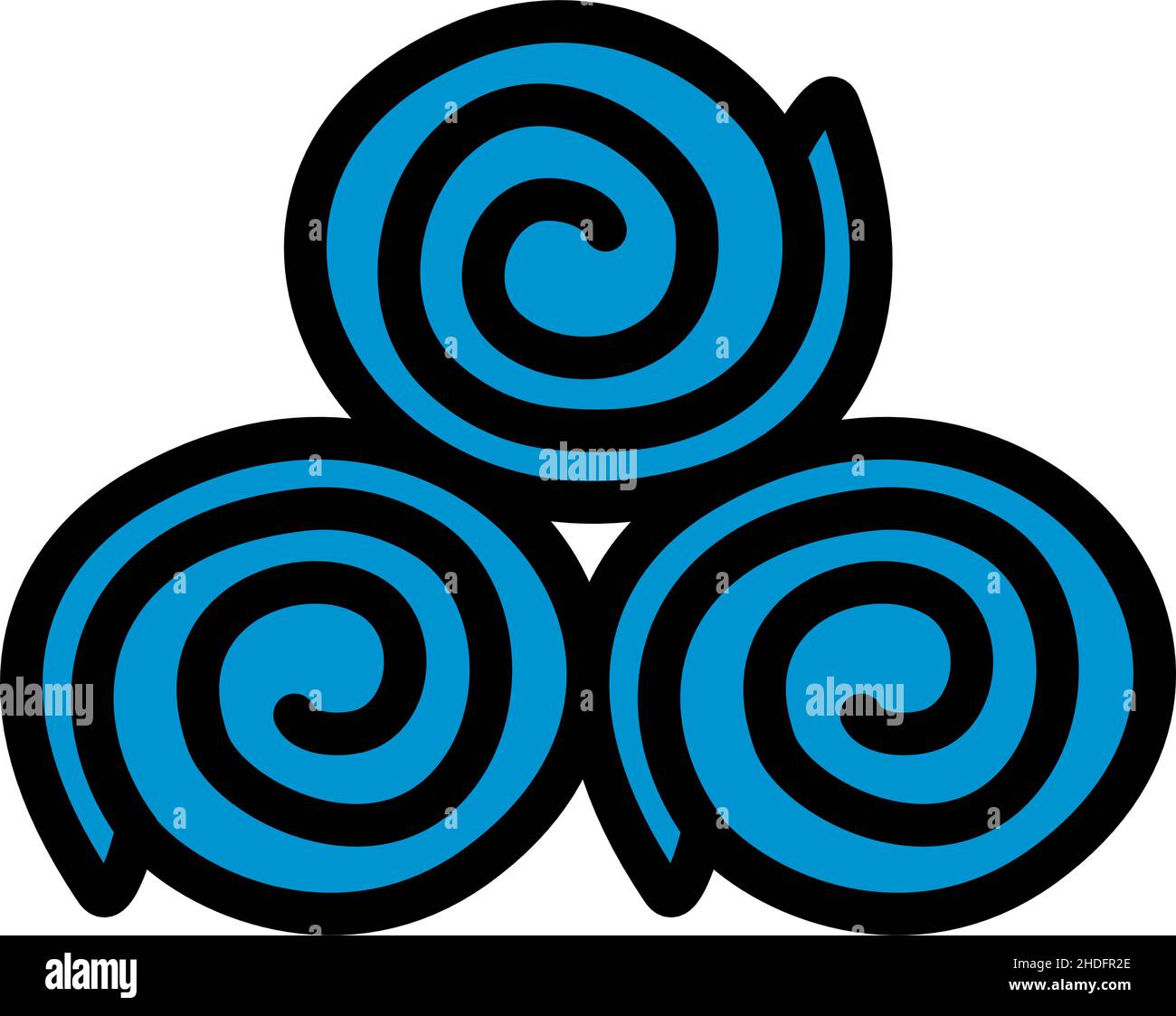 Icône rouleaux de serviettes.Contour gras modifiable avec Color Fill Design.Illustration vectorielle. Illustration de Vecteur