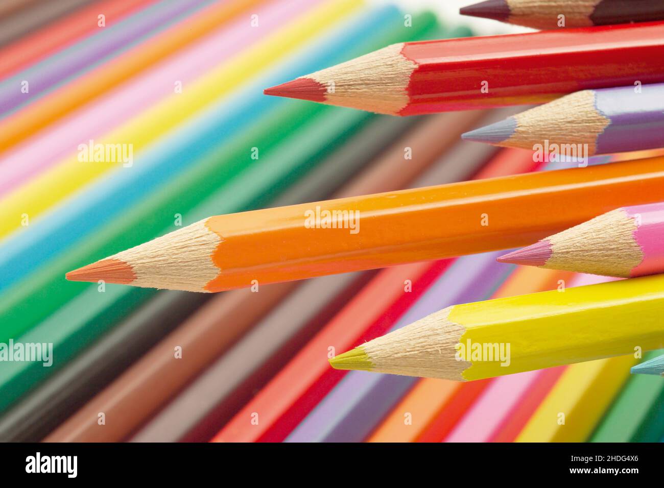 crayon, multicolore, stylo à bois, crayons, multicolore,stylos à bois Banque D'Images
