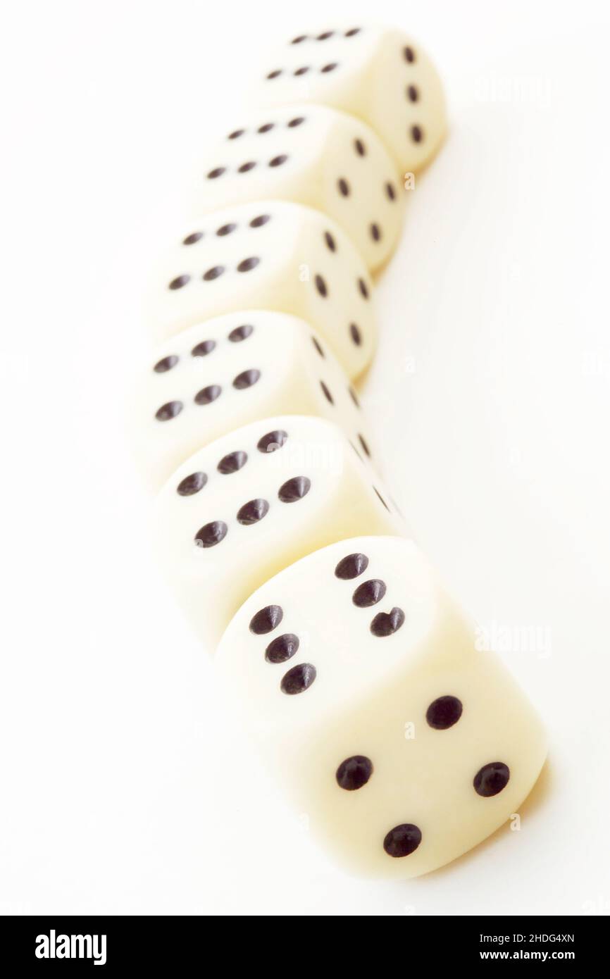 cube, six doubles, cubes, six doubles Banque D'Images