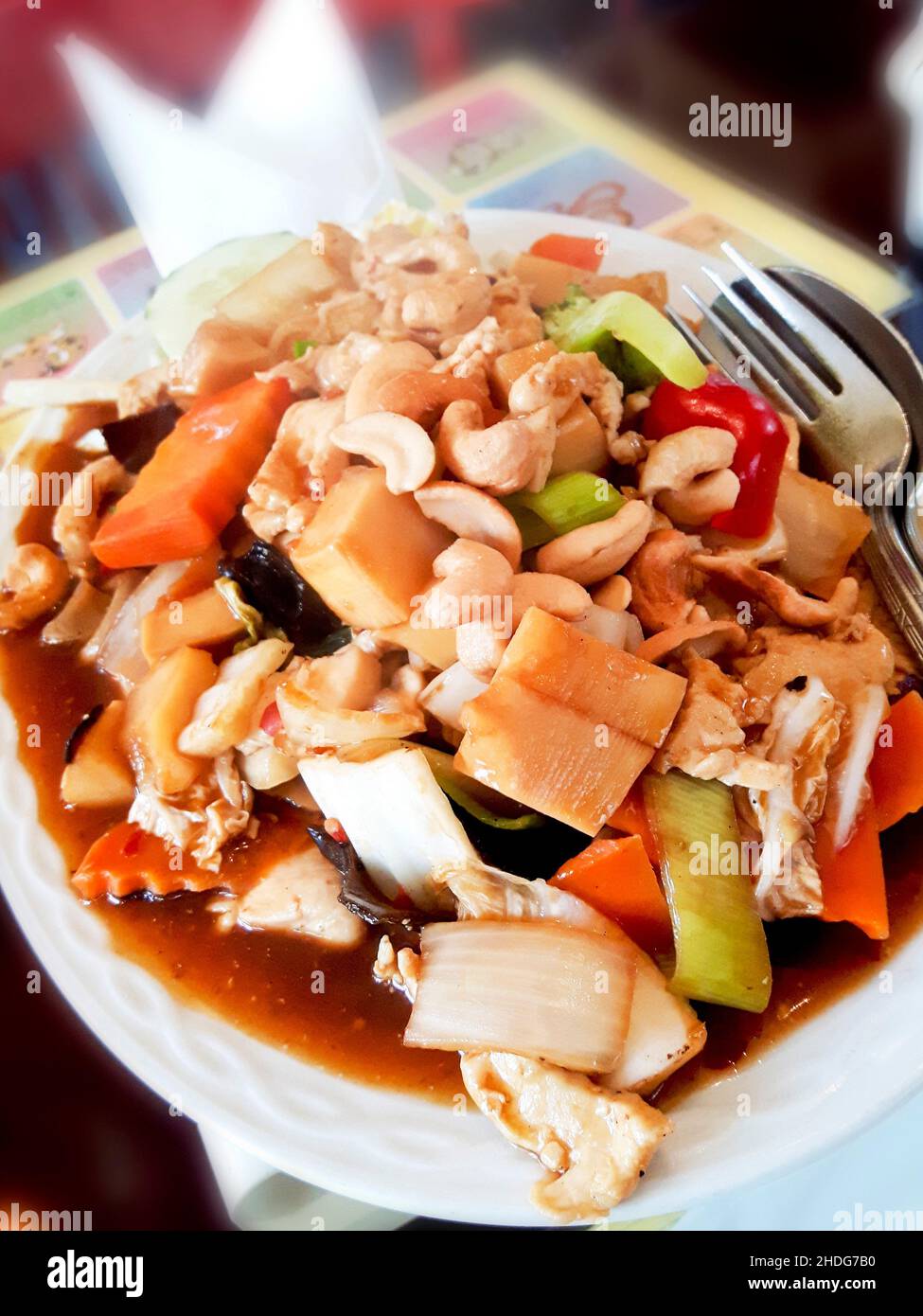 Poulet Kung Pao Banque D'Images