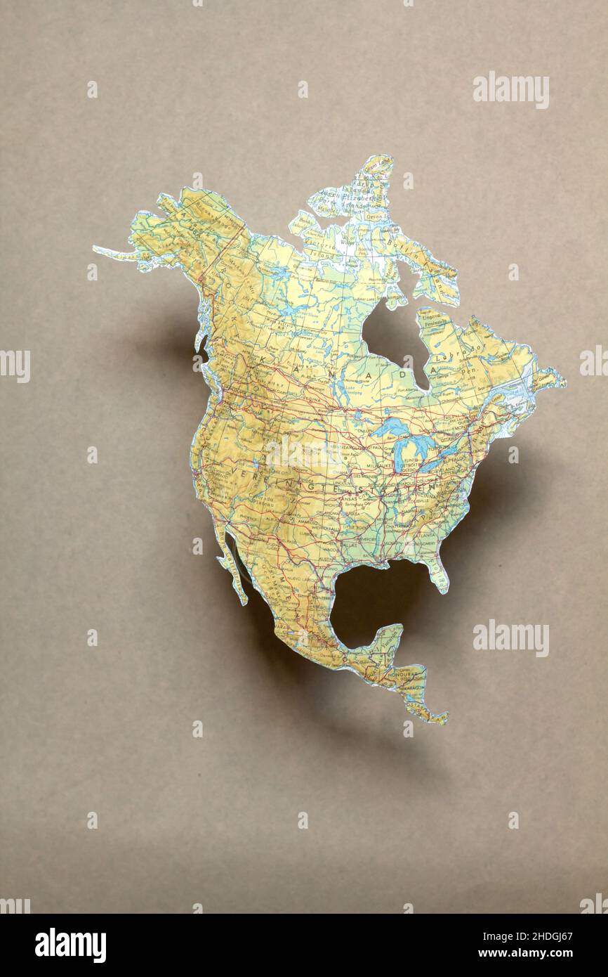 carte, amérique du nord, cartes, amérique du nord Banque D'Images