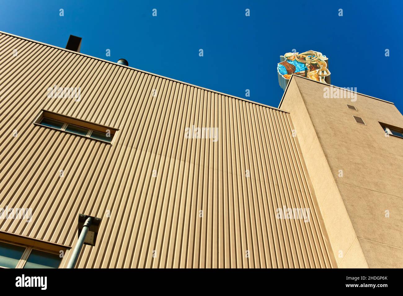 immeuble de bureaux, cow-boy, publicité extérieure, immeubles de bureaux, immeuble de services Banque D'Images