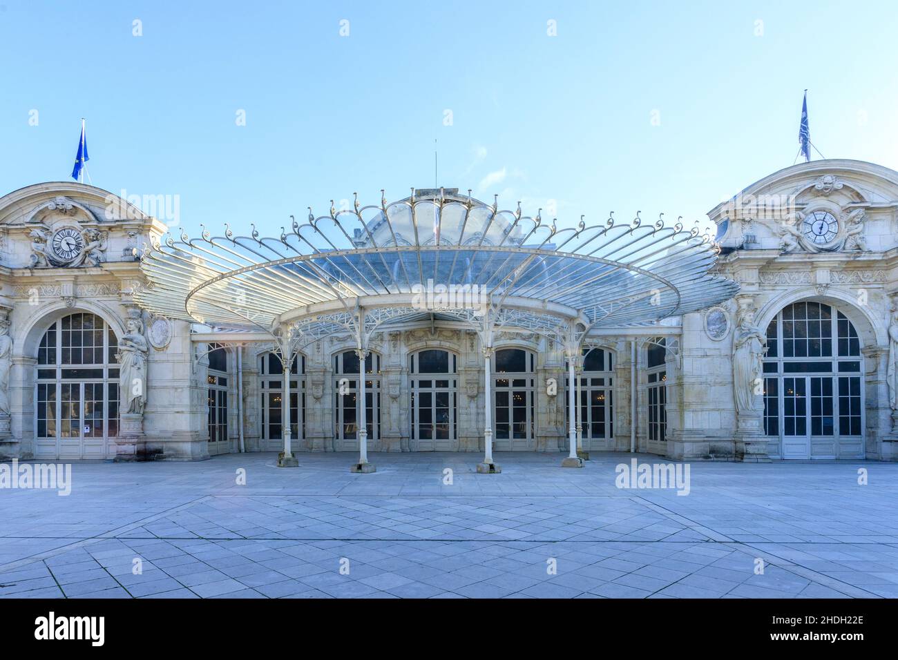 France, Allier, Bourbonnais, Vichy, classée au patrimoine mondial par l'UNESCO dans le cadre des grandes Velles d'eaux d'Europe (Grands Spas d'Europe), Palais de Banque D'Images