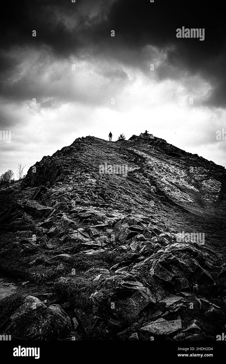 En regardant vers Salisbury Crags (côté ouest) de Holyrood Park - (info de Wikipedia...(Également appelé le parc de la Reine ou le parc de la Reine selon le Banque D'Images