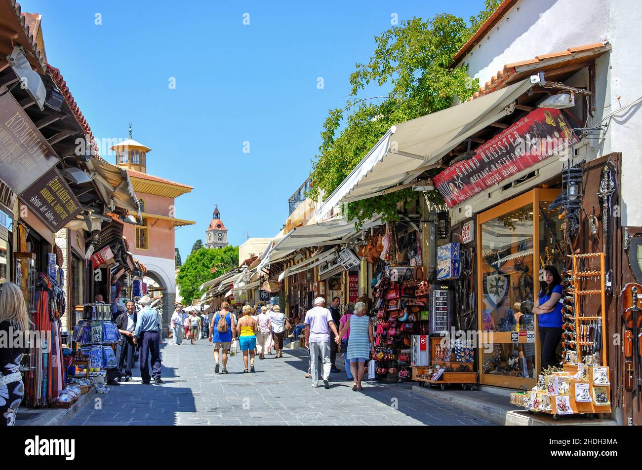 Rue 177, Sygrou, vieille ville, ville de Rhodes, Rhodes, Dodécanèse, Grèce Banque D'Images