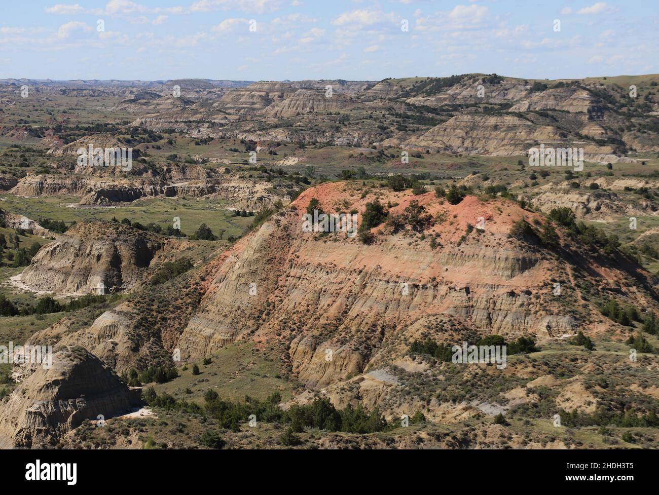 Painted Canyon surplombe le parc national Theodore Roosevelt Banque D'Images