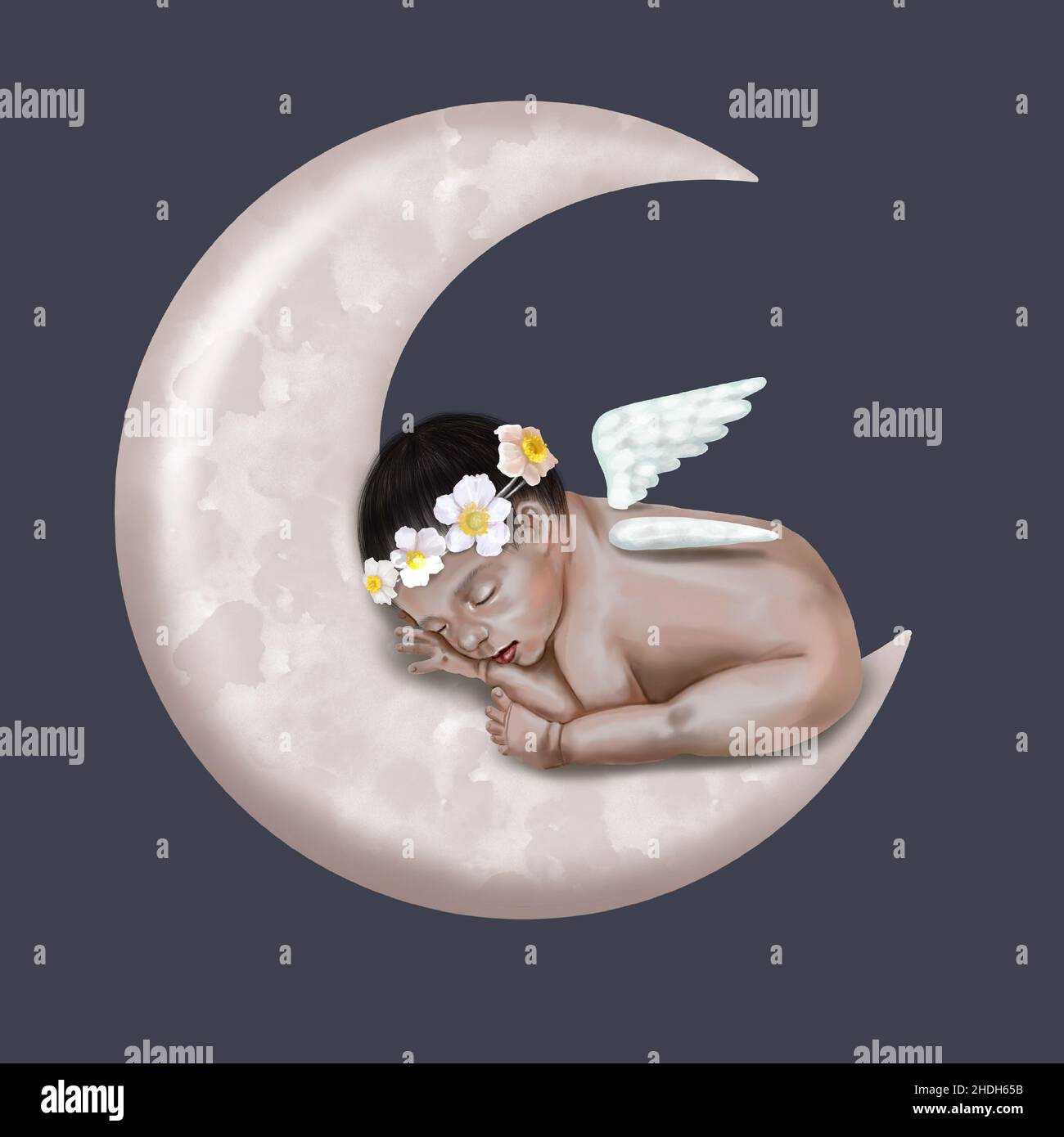 Carte ANGEL bébé lune ou bébé étoile