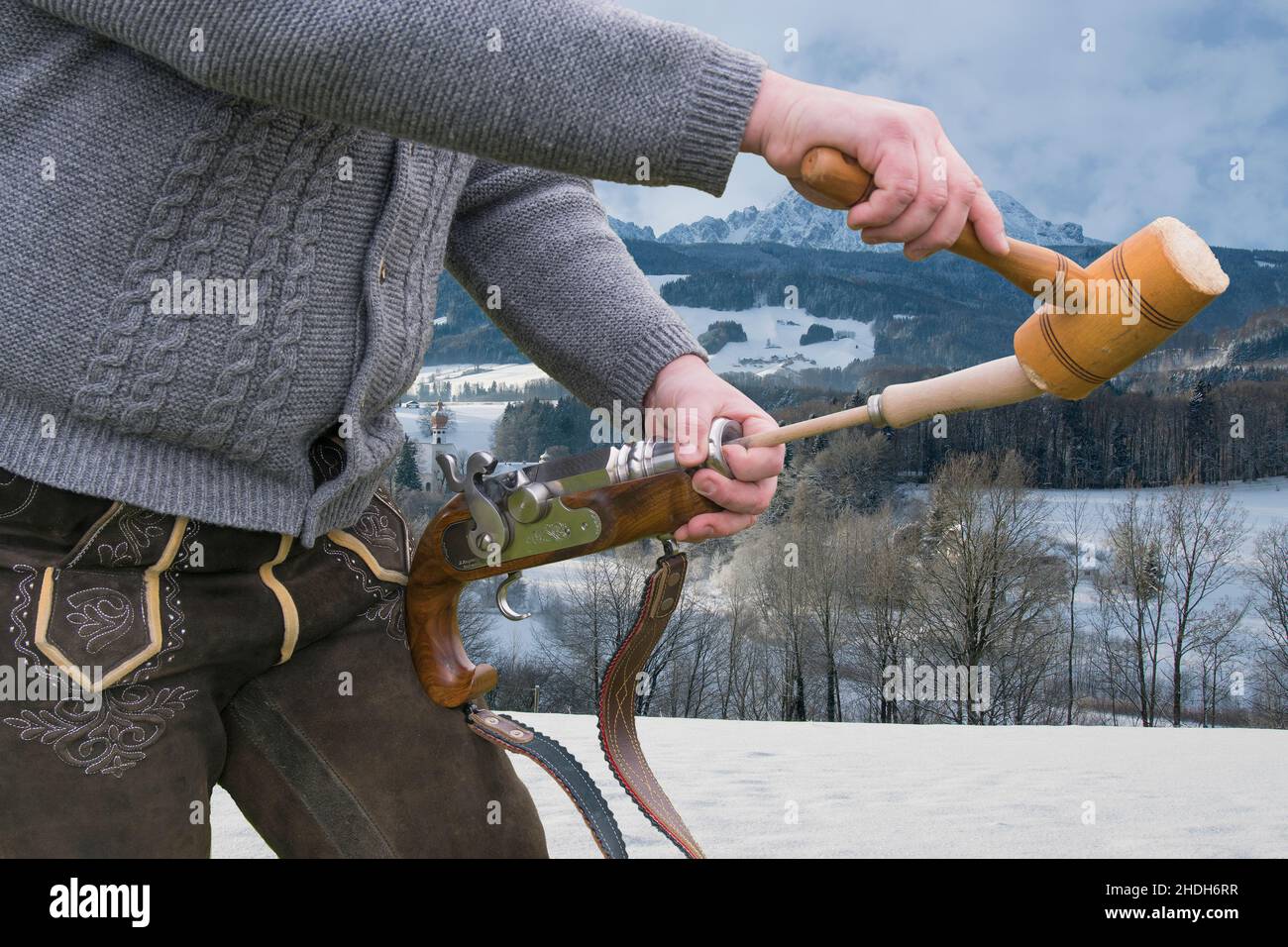 tradition de noël, berchtesgadener weihnachtsschützen, traditions de noël Banque D'Images