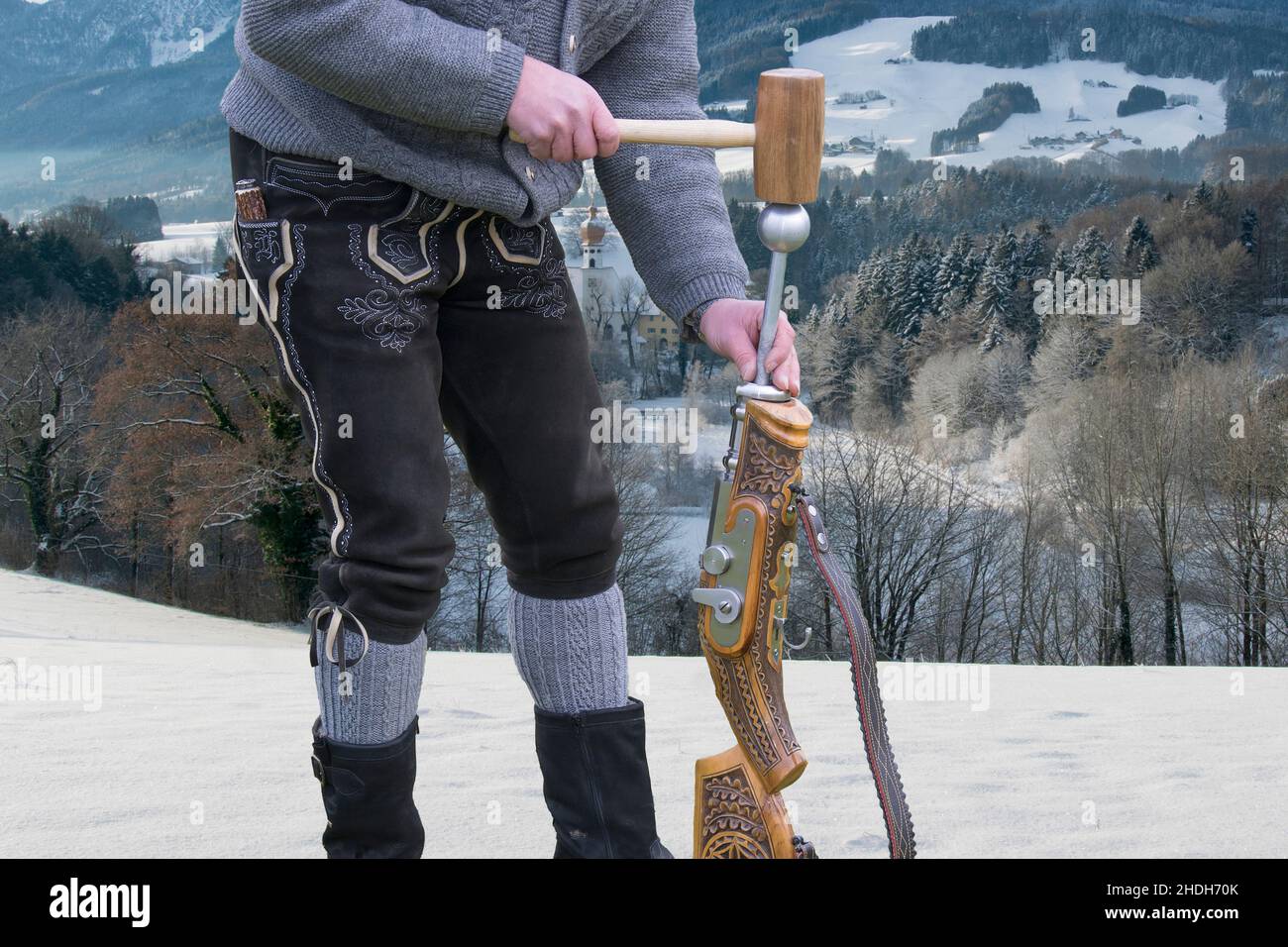 coutumes, tradition de noël, berchtesgadener weihnachtsschützen, coutume, traditions de noël Banque D'Images