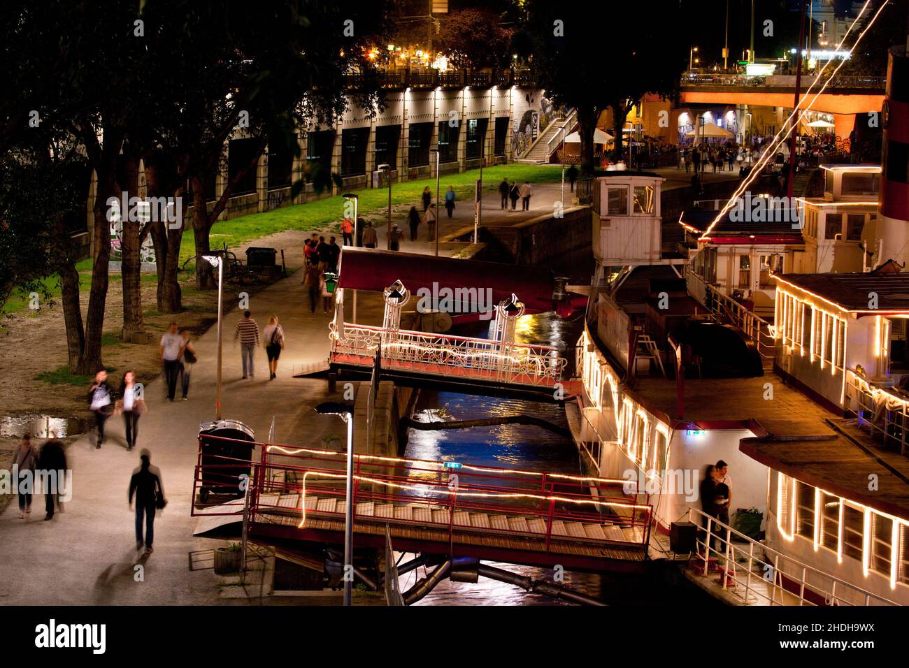 vienne, canal du danube, quartier 1st, viennas, canaux du danube Banque D'Images