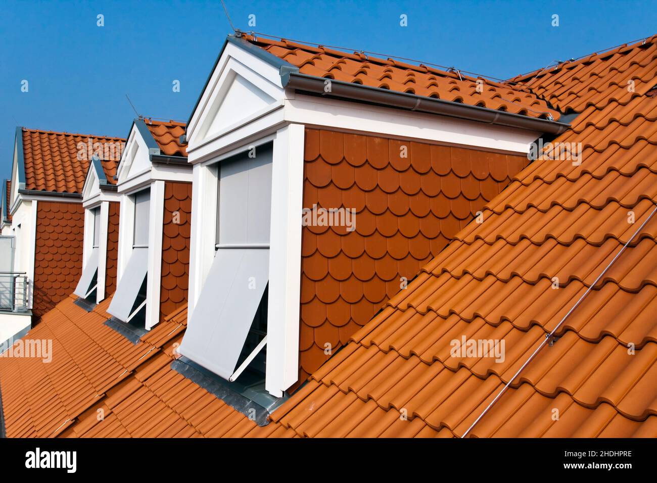 grenier, dormeur, attique, dessus de toit, dormeurs Banque D'Images