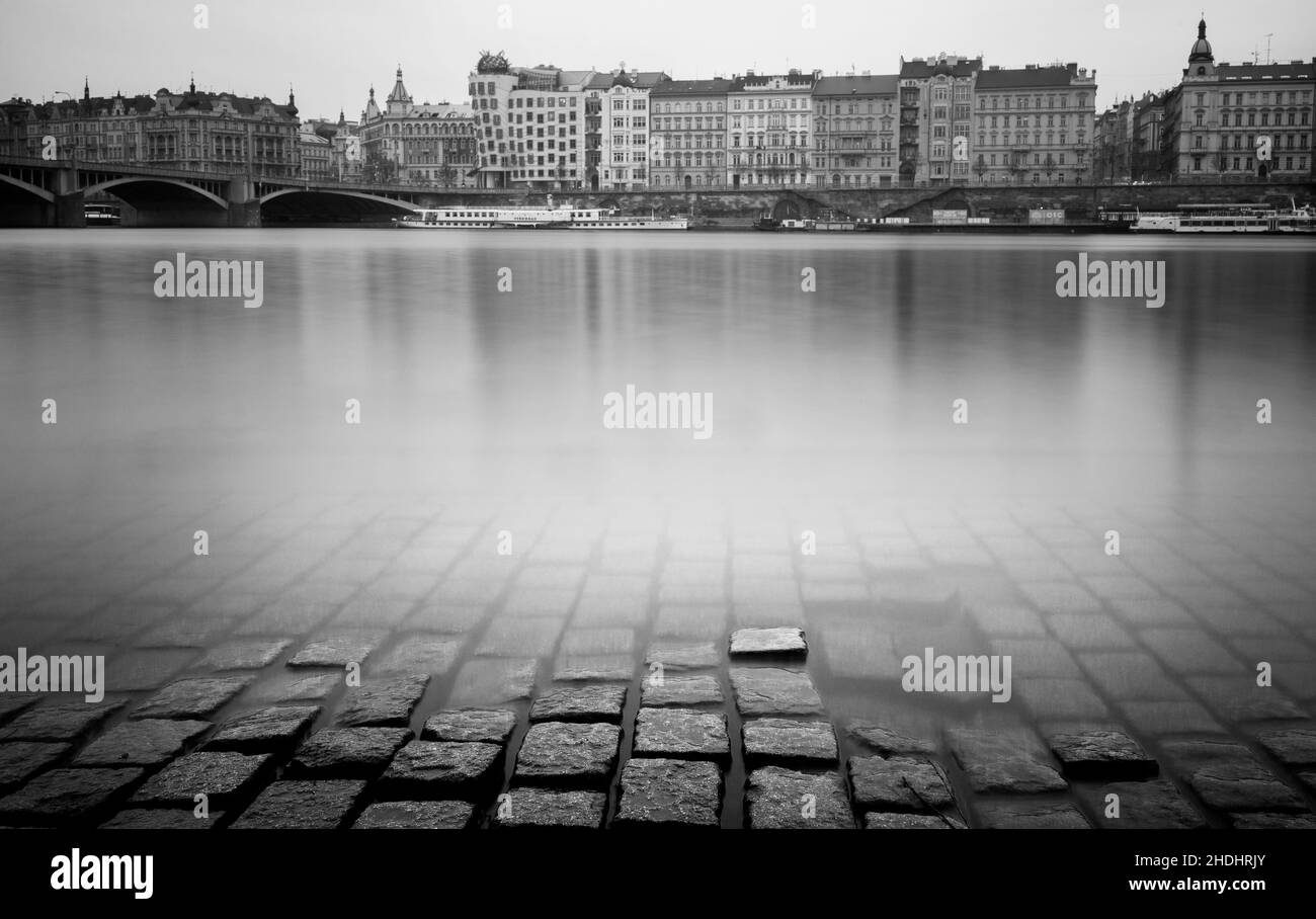 prague, vltava, inondation, pragues, vltava,inondations Banque D'Images