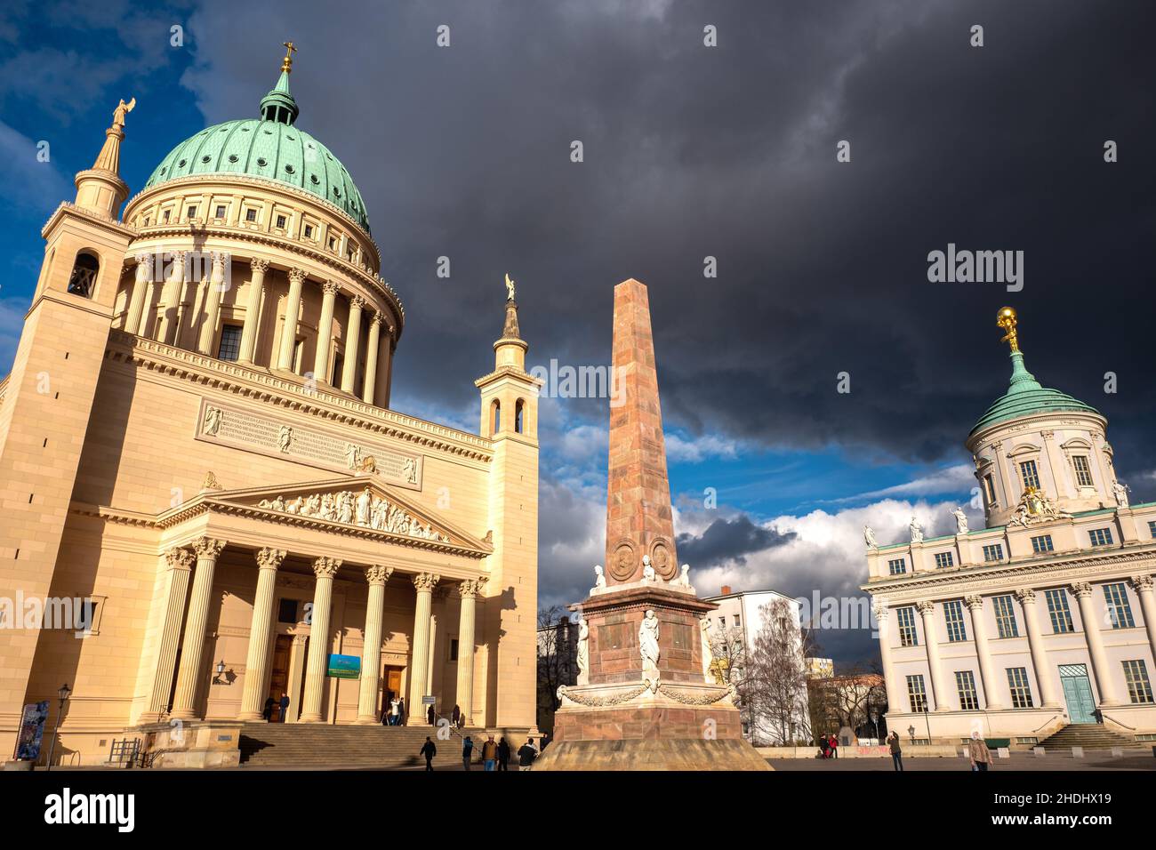 potsdam, nikolaikirche, vieux marché, potsdams, nikolaikirches,modifier les marquages Banque D'Images