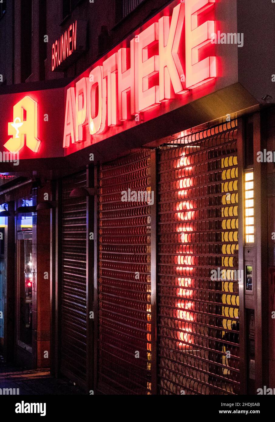 écriture au néon, pharmacie, lettres fluorescentes, pharmacies Banque D'Images