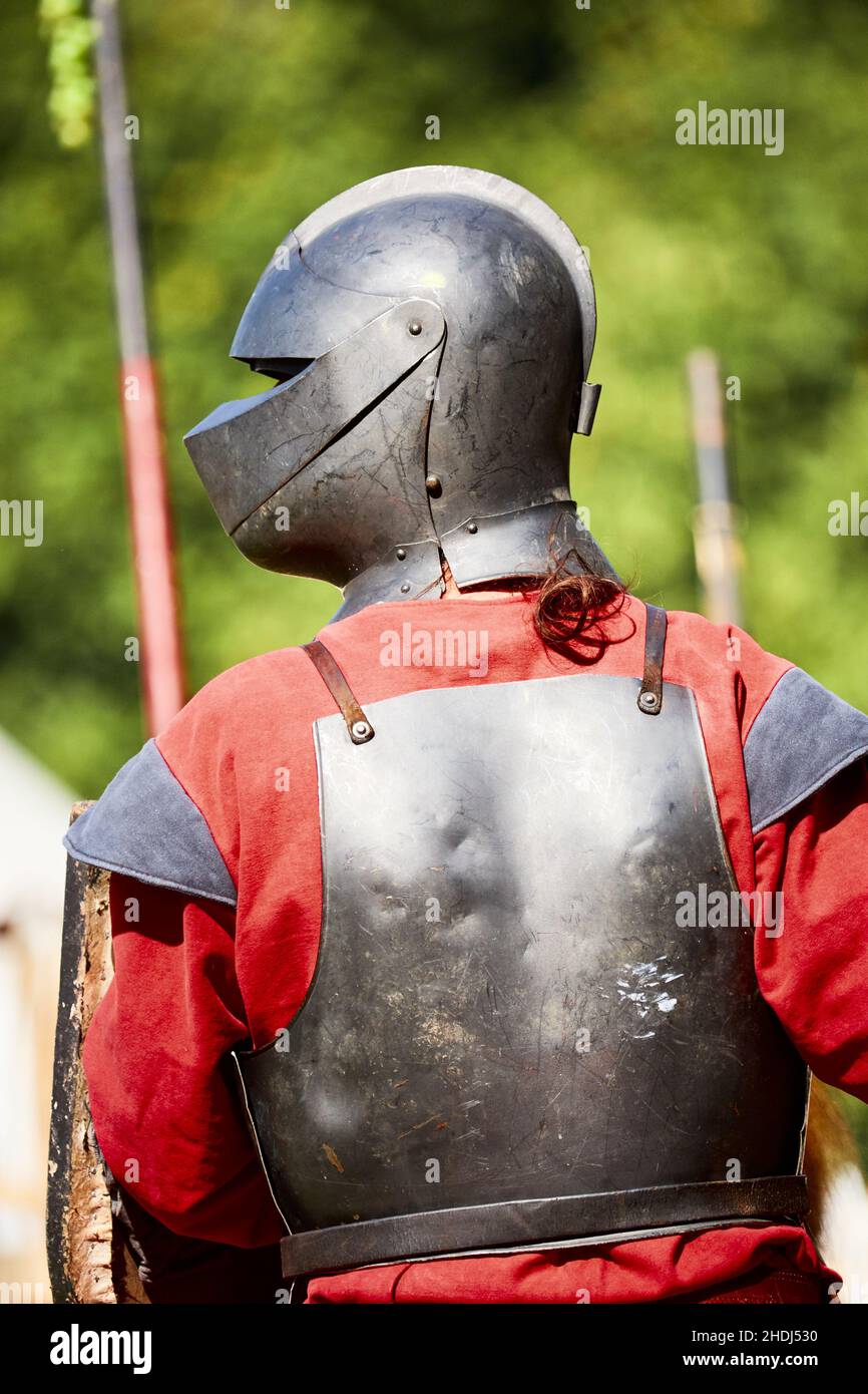 chevalier, costume d'armure, chevaliers, costume d'armures Banque D'Images