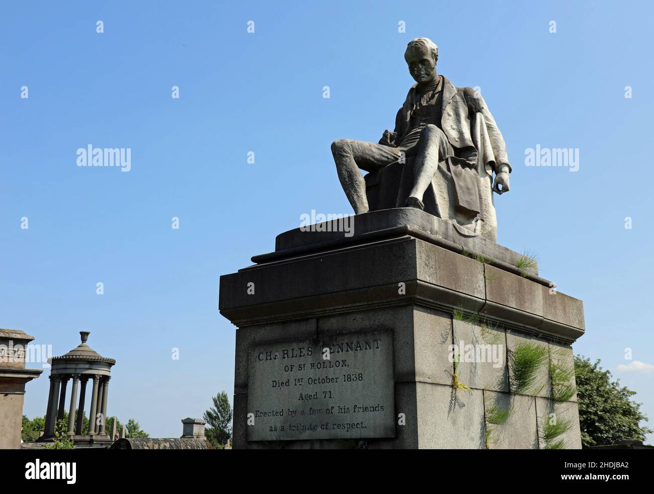 Monument Charles Tennant à la nécropole de Glasgow Banque D'Images