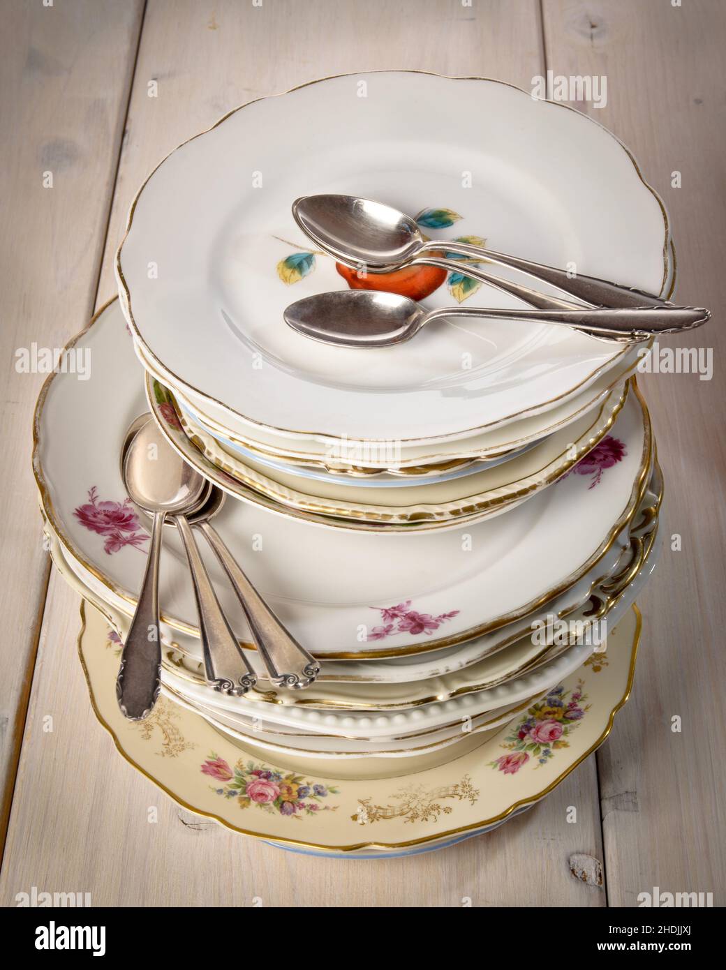 collection, assiette à gâteau, motif floral, collections, assiettes à gâteau,motifs floraux, motifs Banque D'Images