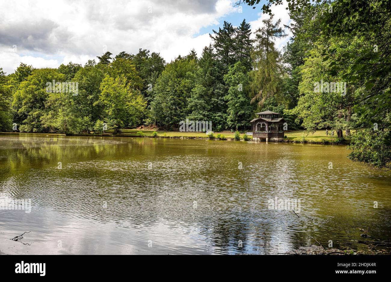 Ebersdorf Palace Park dans le quartier Saale-Orla, Thuringe, Allemagne, Europe Banque D'Images