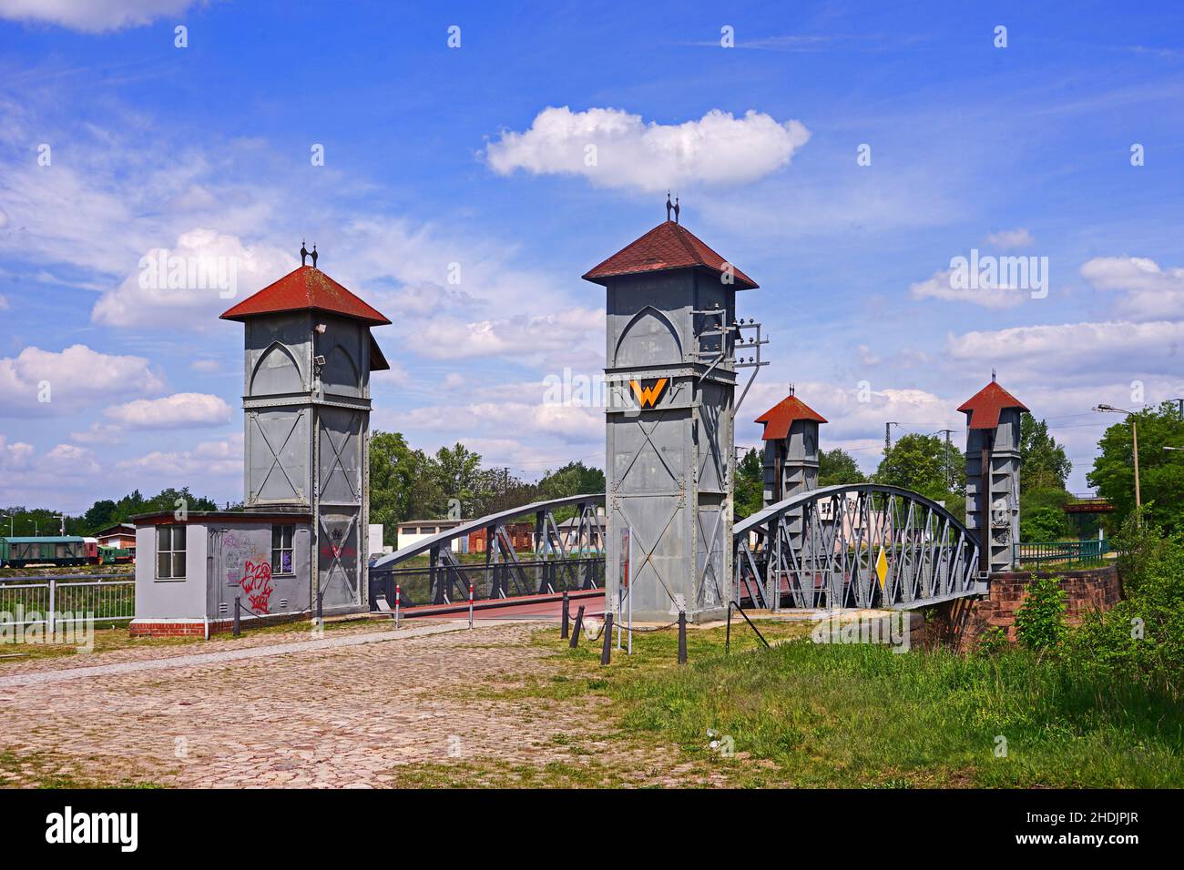 magdebourg, pont de bascule, magdeburgs, ponts de bascules, pont en porte-à-faux Banque D'Images